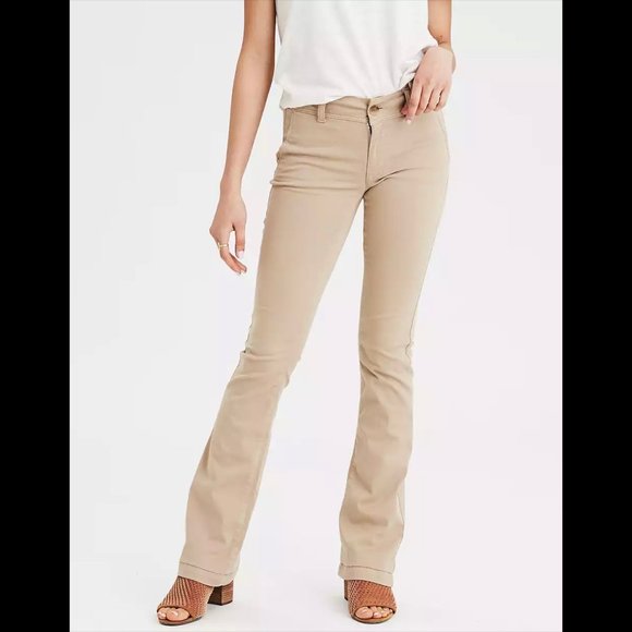 American Eagle Outfitters Pants - AE Denim X Kick Bootcut Pant Khaki NWT Size 0